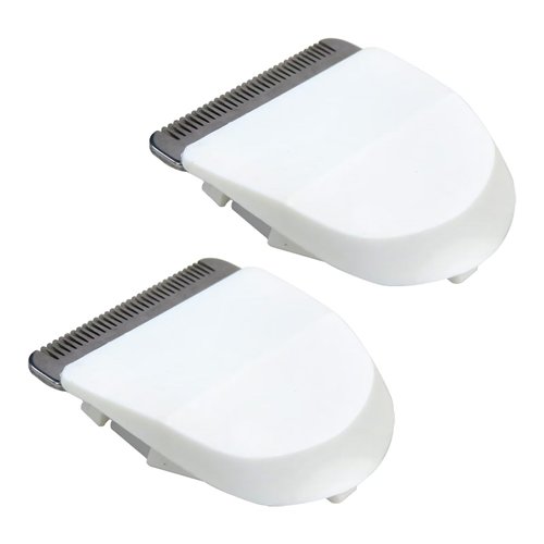 2 Pack White Replacement Snap-On Clipper Trimmer Blades for Wahl Peanut Clipper Trimmer 8685, 8655, 8663, 8685-1701 by Huoptl