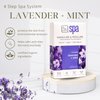 4-in-1 Spa Manicure Pedicure Kit – Hydrating Hand & Foot Treatment Set with Dead Sea Salt, Sugar Scrub, Mask, Cream – Vegan, Paraben-Free (4-in-1, Lavender & Mint)