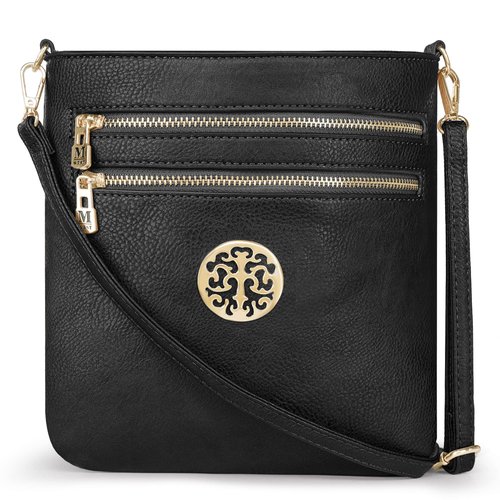 Montana West Crossbody Bags for Women Small Cross Body Bag Purses Lightweight Travel Side Purse Shoulder Purses with Adjustable Strap MWC-042BK