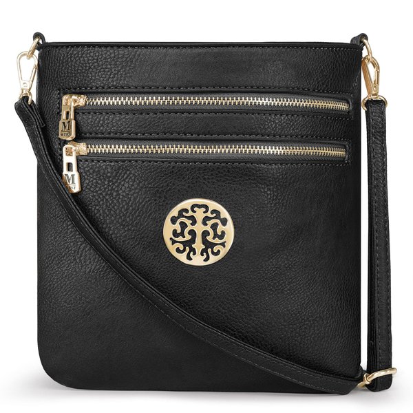 Montana West Crossbody Bags for Women Small Cross Body Bag Purses Lightweight Travel Side Purse Shoulder Purses with Adjustable Strap MWC-042BK