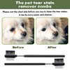 cobee Dog Eye Comb Tear Stain Remover Comb, 2 Pcs Double-Head Tear Stain Comb for Small Dogs, Metal Eye Booger Remover for Dogs, Puppy Cat Grooming Comb for Removing Crust Mucus and Flea