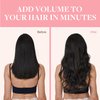 GOO GOO Clip in Hair Extensions Real Human Hair, 14inch 85g 7Pcs, 1B Natural black, Remy Human Hair Extensions Clip ins for Women, Natural Human Hair