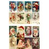 Decoupage Paper Pack (10sheets A4 / 8"x12") Vintage Christmas Santa Kids with Gifts FLONZ Vintage Ephemera