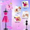 MINIFUN 600+Pcs Fashion Designer Kit for Girls, Sewing Kit with 4 Mannequins, DIY Art & Craft Activity for Kids, Girl Toys for Age 6 7 8 9 10 11 12+ Year Old Gifts