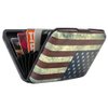 ELFISH Mini RFID Aluminum Wallet Credit Cards Holder Business Card Case Metal ID Case for Men Women (Flag)