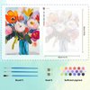 EOBROMD Flower Paint by Numbers for Adults, DIY Flower Paint by Number Kits for Beginner on Canvas, Paint by Numbers Adult Kit Drawing Arts and Crafts for Gift Home Wall Decor 16x20inch