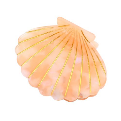 Shell Claw Clip,Acetate Hair Clips,Small Hair Clips for Women,Orange
