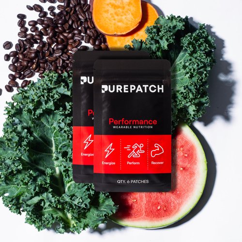 Pure Patch® Performance Topical Nutrition Patch - Amino Acids, Electrolytes Blend, Caffeine, Energy & Active Recovery Supplement - Wearable 12 Hour Sticker Patch - 12 Pack (2 Packets of 6 Each)