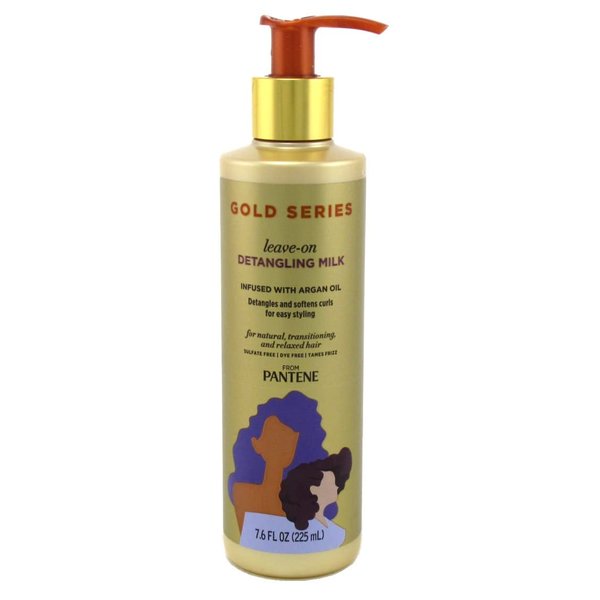 Pantene Gold Series Leave-In Detangling Milk 7.6 Ounce (225ml) (3 Pack)