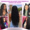 Water Wave Braiding Hair 16inch 100g With 2Bundles fo Braiding Micro Human Braiding Hair 100% Unprocessed Brazilian Virgin Human Hair Extensions(16inch,Natural Black)
