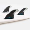 FCS II Performer Performance Core Carbon Tri Fin Set - Black/Teal - L