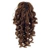 SWACC 12-Inch Short Screw Curls Claw Clip Ponytail Extensions Synthetic Clip in Drawstring Curly Ponytail Hairpiece Jaw Clip Hair Extension (Light Brown-12#)