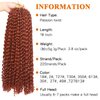 18 Inch Copper Red Water Wave Crochet Hair Passion Twists Bohemian Curly Hair Passion Twist for Butterfly Locs Crochet Hair Natural Synthetic Braiding Hair Extensions (18 Inch,350#)