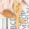 Generic Personalized Bamboo Brushes for Women Custom Name Hair Brush Bridesmaid Hairbrush Detangling Brush For Curly Hair Thick Hair Birthday Gift for Wife Mom Grandma Friends Sister Her