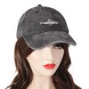 ZLYC Embroidered Cotton Baseball Cap Adjustable Strapback Hat (Shark Grey)