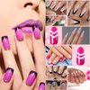 MOLILON 2880pcs French Tip Nail Guides Nail Stickers French Nail Tips Guides Self-Adhesive Moon V-Shaped French Manicure Strip for Edge Auxiliary Stickers DIY Stencil Tools - 60 Sheets