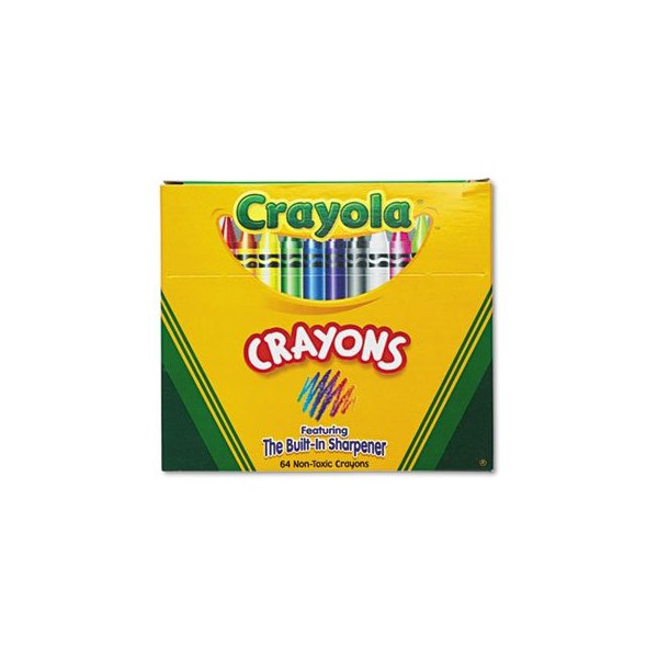 Classic Color Crayons in Flip-Top Pack with Sharpener, 64 Colors