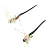 Chinese Traditional Flower Hair Sticks,Wooden Hairpin Hairstyle Design Tool Hairpin Tassel Pearl Osmanthus Cheongsam Flower Headwear