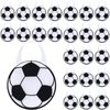 Shihanee Sport Party Favor Bags Ball Themed Party Goody Candy Bags Sport Game Treat Bags Baseball Football Basketball Soccer Non Woven Gift Bags Sport Theme Party Supplies (Soccer,24 Pcs)