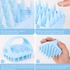 Bsisme Scalp Massager Hair Growth, Scalp Scrubber with Soft Silicone Bristles for Dandruff Removal, Shampoo Brush for Men Women Kids Pets Wet Dry Hair Scalp Exfoliator, Blue