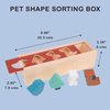 Mentari Toys - Pet Shape Sorting Box - Wooden Shape Sorter Toy for Toddlers - Classic Activity Toy with 4 Shapes and Sliding Lid - Boost Fine Motor Skills - Toddler Educational Toy - Age 2+