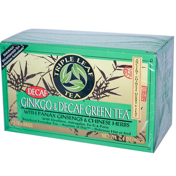 Green Tea-No Caffeine With Ginkgo & Chinese Herbs - 20 - Bag