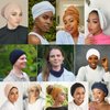 XTREND 1 Piece Stretch Jersey Head Wrap Solid Turban African Extra Wide Turban Breathable Soft Fashion Headwraps Halo Turban for Women (Black)