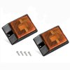 CZC AUTO LED Amber Side Marker Lights Sealed Submersible LED Clearance Reflector Lamps Waterproof Trailer Running Lights for 12V Boat Trailer Truck Marine RV (2 pack)
