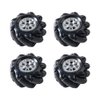 Professional 60mm Mecanum Wheel Car Chassis MC100 for Arduino/Raspberry pi/Micobit, Remote Control 4WD Metal Smart Robot Car Chassis Kit Omnidirectional Wheel with DC TT Motor DIY Toy AI ROS STEAM