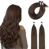 ABH AmazingBeauty Hair Real Human Hair I Tip Hair Extensions I-Tip Hair Extensions Human Hair Color 4 Chocolate Brown 50 Grams 50strands Cold Fusion Hair Extensions Human Hair 18 Inch Silky Straight
