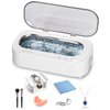 Ultrasonic Cleaner Jewelry Cleaner Machine - 48Khz Silver Cleaner, Ultrasonic Cleaner Machine for Eye Glasses, Ring, Earring, Necklaces, Watch Strap, Makeup Brush, 304 Stainless Steel Tank with 12OZ