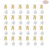 Gold Happy 74th Birthday Cupcake Topper, 24-Pack Number 74 Glitter Birthday Party Cupcake Toppers, Decorations