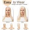 SEGO Hair Toppers for Women Real Human Hair No Bangs 130% Density 10 * 12CM Silk Base 100% Remy Human Hair Clip in Top Wiglet Hair Pieces for Thinning Hair-10 Inch Platinum Blonde