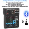 Professional Audio Mixer, ALPOWL Sound Board Console System, Interface 4 Channel Digital USB Bluetooth MP3 Computer Input 48V Phantom Power Stereo DJ Studio Streaming FX 16-Bit DSP Processor