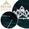 Kilshye Rhinestone Tiara Headband Silver Crystal Princess Tiaras Birthday Crown Headdress for Girls