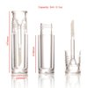 COSIDEA 10PCS Empty Round All clear Lip Gloss Tubes mini 3ml 0.1OZ lipgloss Tube with Wand Applicator for Lip oil tint bottles container