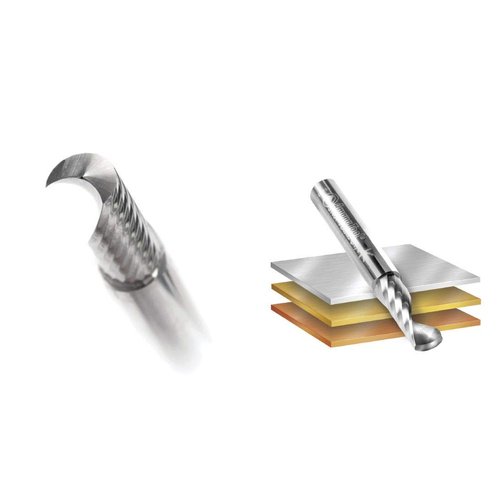 Amana Tool - 51480 Solid Carbide CNC Spiral 'O' Single Flute, Aluminum Cutting 1/4 Dia x 3