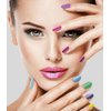 MASGLO Traditional Nail Polish 0.5 Fl. Oz. 3 piece kit with BASE FORTIFIER, color NIEVE and TOPCOAT GEL