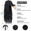 Goddess Box Braids Braiding Hair Baseball Cap Hat Wig Bohemian Curly Ends Braids Hat with Braided Boho Hair Extensions for Black White Women Synthetic Braids Hat Wig with Hair Attached (20inch, 1B)