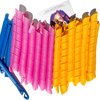 50pcs Heatless Spiral Hair Curlers for Long Hair - 22Inch with 6pcs Styling Hooks for Women (pink-orange)