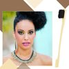 Geiserailie 3 Pcs Slick Back Hair Brush Set Bristle Hair Brush Edge Control Brush Teasing Comb for Women Baby Kids' Black Hair (Beige)