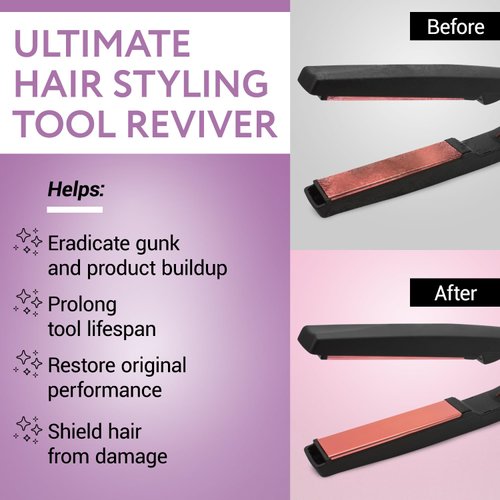 16oz. Iron Cleaner Solution - Keep Styling Tools Working Effectively with Hot Iron Cleaner - Made in USA for Curling & Flat Irons - Cosmetology Supplies