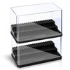 WETANBR Medium-Sized Miniature Display Case for Figures, 2 Pack Building Block Display Cases for Collectibles, Acrylic Display Storage Box, Gift for Action Figure & Miniatures Toys Lovers