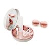 XLSFPY Rose Gold Contact Lens Case, Travel Contact Case Cute Lens Holder Kit with Mirror Tweezers Remover Tool