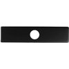 Bathfinesse 10" Kitchen or Bathroom Sink Faucet Black Hole Cover Deck Plate Square Stainless Steel Escutcheon for Covering Unused Mounting Holes,P-111-B