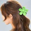 1Pc Purple Hair Claw Clips Flower Shaped Plastic Jaw Clips Anti-scratch Smell-less Useful Hold Tightly Purple Clips and Barrettes Hair Clips