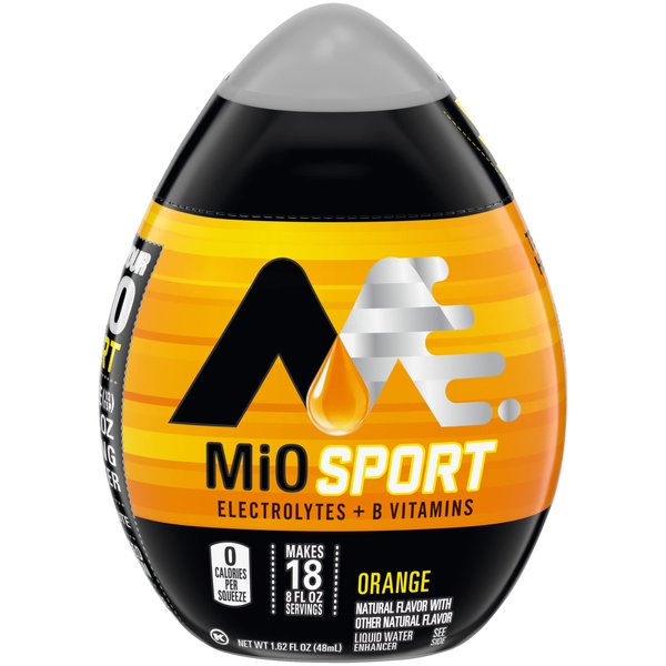 Mio Sport Liquid Water Enhancer, Orange, 1.62 OZ, 6-Pack