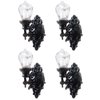 Yardwe 4pcs Miniature Led Wall Sconces 1: 12 Scale Wall Sconces Model Tiny Wall Lights Dollhouse Wall Lamp Sand Table Sconce Light for Doll House Decorations