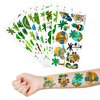 101 PCS Palm Tree Leaves Temporary Tattoos Birthday Party Decorations Supplies Favors Luau Hawaiian Themed Tropical Summer Palm Coconut Tree Beach Pool Decor Stickers Gift School Prizes Rewards