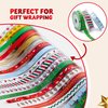 Joiedomi 18Pcs Christmas Ribbons; 90 Yard Grosgrain Satin Fabric Ribbons for Christmas Present Box Wrapping, Hair Bow Clips, Gift Bows, Craft, Sewing, Wedding (18PCS One-Size)